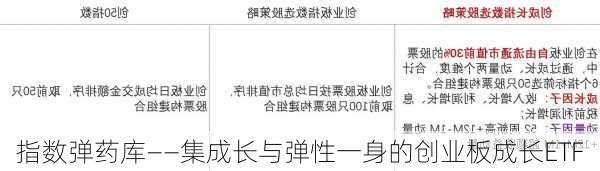 指数弹药库――集成长与弹性一身的创业板成长ETF