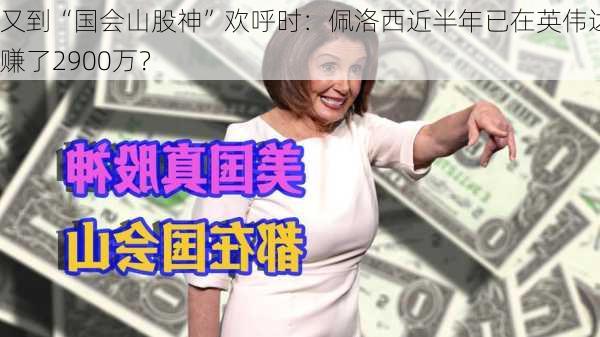 又到“国会山股神”欢呼时：佩洛西近半年已在英伟达上赚了2900万？