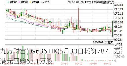 九方财富(09636.HK)5月30日耗资787.1万港元回购63.1万股