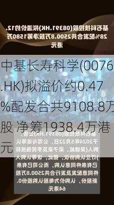 中基长寿科学(00767.HK)拟溢价约0.47%配发合共9108.8万股 净筹1938.4万港元