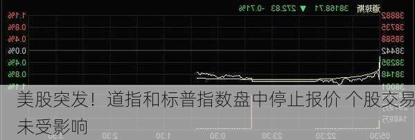 美股突发！道指和标普指数盘中停止报价 个股交易未受影响