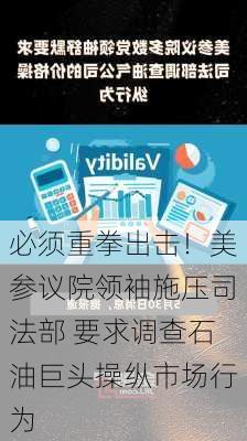 必须重拳出击！美参议院领袖施压司法部 要求调查石油巨头操纵市场行为