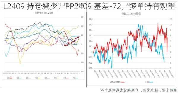 L2409 持仓减少，PP2409 基差-72，多单持有观望