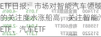 ETF日报：市场对智能汽车领域的关注度水涨船高，关注智能汽车ETF、汽车ETF