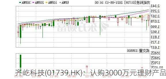 齐屹科技(01739.HK)：认购3000万元理财产品