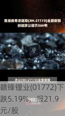 赣锋锂业(01772)下跌5.19%，报21.9元/股