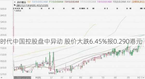 时代中国控股盘中异动 股价大跌6.45%报0.290港元