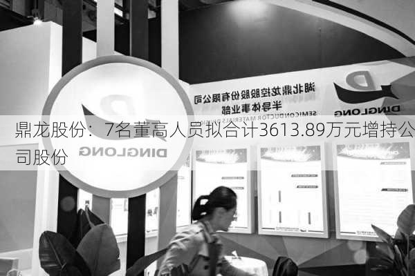 鼎龙股份：7名董高人员拟合计3613.89万元增持公司股份