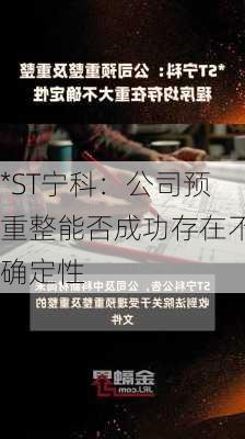 *ST宁科：公司预重整能否成功存在不确定性