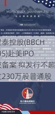 宝泰控股(BBCH.US)赴美IPO获备案 拟发行不超过230万股普通股