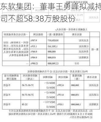 东软集团：董事王勇峰拟减持公司不超58.38万股股份