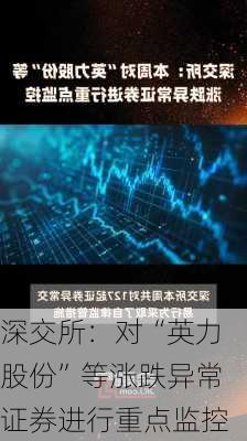 深交所：对“英力股份”等涨跌异常证券进行重点监控