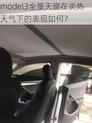 model3全景天窗在炎热天气下的表现如何？