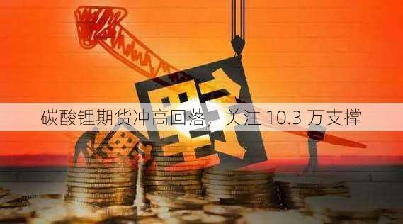 碳酸锂期货冲高回落，关注 10.3 万支撑