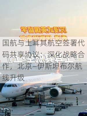 国航与土耳其航空签署代码共享协议：深化战略合作，北京―伊斯坦布尔航线升级