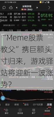 “Meme股票教父”携巨额头寸归来，游戏驿站将迎新一波涨势？