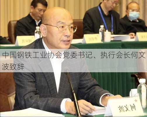 中国钢铁工业协会党委书记、执行会长何文波致辞