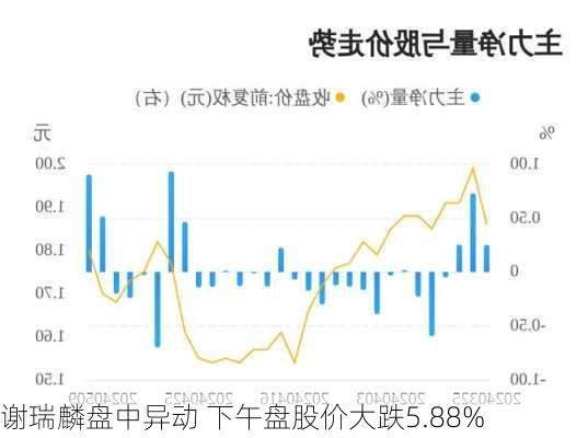 谢瑞麟盘中异动 下午盘股价大跌5.88%