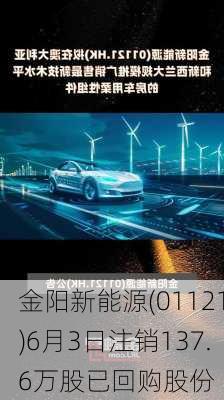 金阳新能源(01121)6月3日注销137.6万股已回购股份