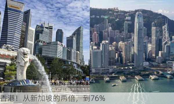 香港！从新加坡的两倍，到76%