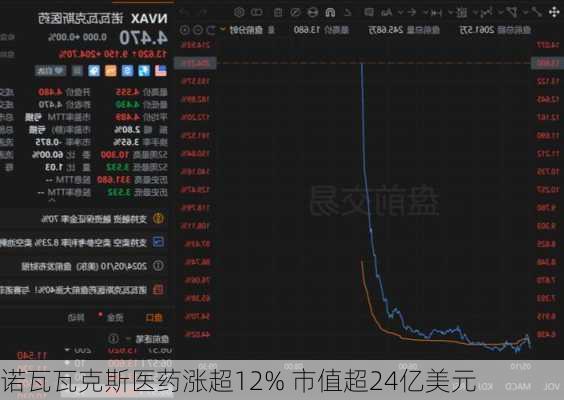 诺瓦瓦克斯医药涨超12% 市值超24亿美元