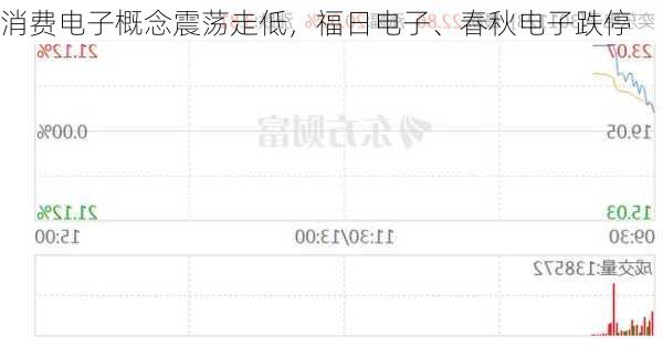 消费电子概念震荡走低，福日电子、春秋电子跌停