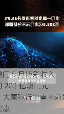 澳门 5 月博彩收入约 202 亿澳门元：大摩称行业需求前景健康