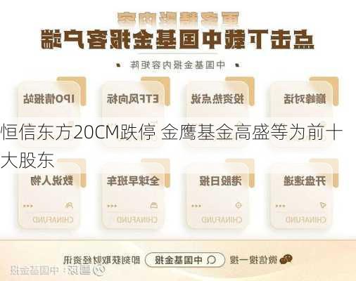 恒信东方20CM跌停 金鹰基金高盛等为前十大股东