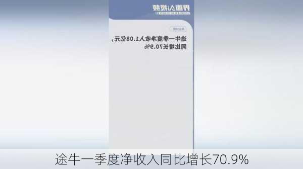 途牛一季度净收入同比增长70.9%