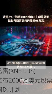 迅雷(XNET.US)宣布2000万美元股票回购计划