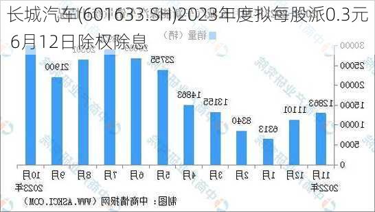 长城汽车(601633.SH)2023年度拟每股派0.3元 6月12日除权除息