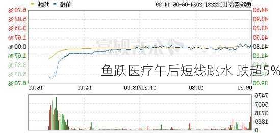 鱼跃医疗午后短线跳水 跌超5%