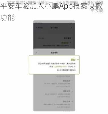 平安车险加入小鹏App报案快撤功能