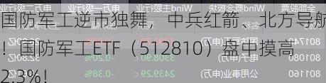 国防军工逆市独舞，中兵红箭、北方导航涨停！国防军工ETF（512810）盘中摸高2.3%！