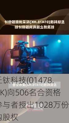 丘钛科技(01478.HK)向506名合资格参与者授出1028万份购股权