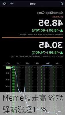 Meme股走高 游戏驿站涨超11%