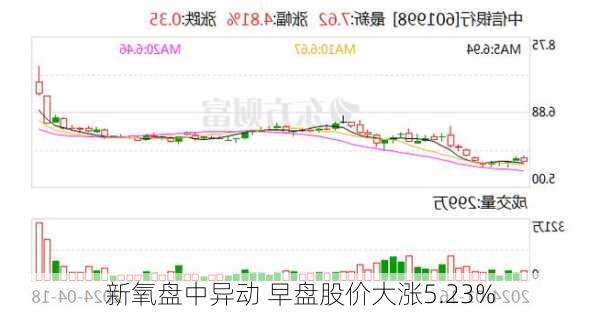 新氧盘中异动 早盘股价大涨5.23%