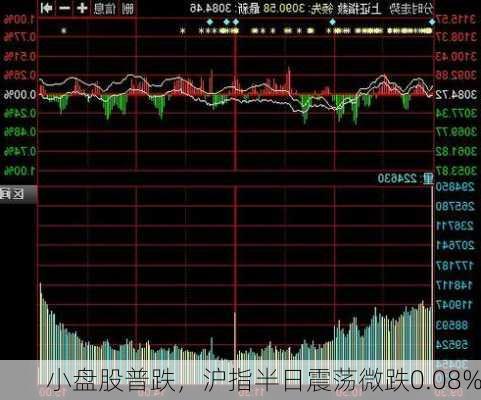 小盘股普跌，沪指半日震荡微跌0.08%