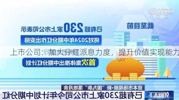 上市公司：加大分红派息力度，提升价值实现能力