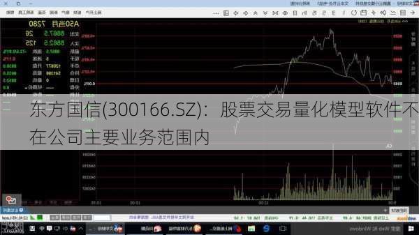 东方国信(300166.SZ)：股票交易量化模型软件不在公司主要业务范围内