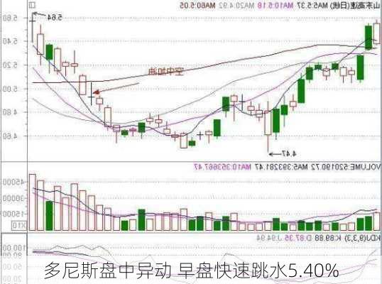 多尼斯盘中异动 早盘快速跳水5.40%