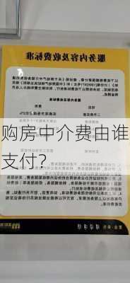 购房中介费由谁支付？