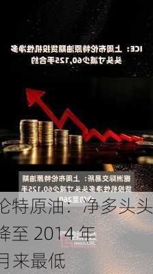 布伦特原油：净多头头寸降至 2014 年 9 月来最低