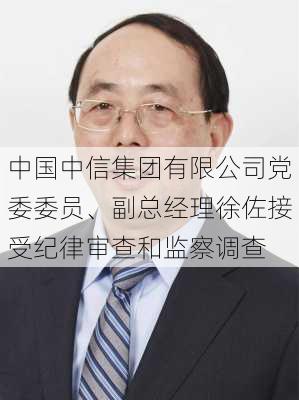 中国中信集团有限公司党委委员、副总经理徐佐接受纪律审查和监察调查