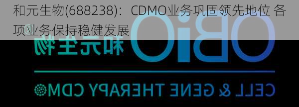 和元生物(688238)：CDMO业务巩固领先地位 各项业务保持稳健发展