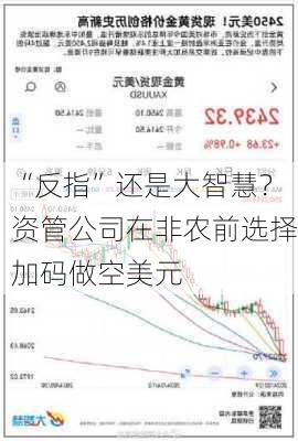 “反指”还是大智慧？资管公司在非农前选择加码做空美元