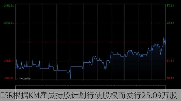 ESR根据KM雇员持股计划行使股权而发行25.09万股