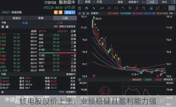 核电股股价上涨，业绩稳健且盈利能力强