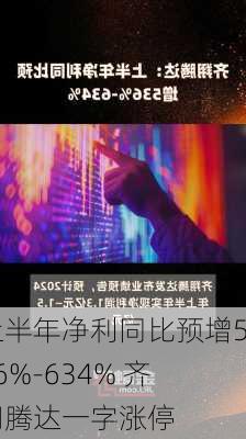 上半年净利同比预增536%-634% 齐翔腾达一字涨停