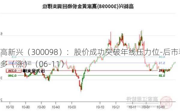 高新兴（300098）：股价成功突破年线压力位-后市看多（涨）（06-11）